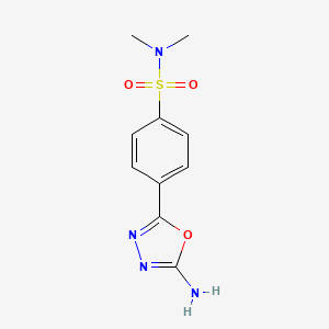 molecular formula C10H12N4O3S B1460946 4-(5-amino-1,3,4-oxadiazol-2-yl)-N,N-dimethylbenzenesulfonamide CAS No. 1105193-99-4