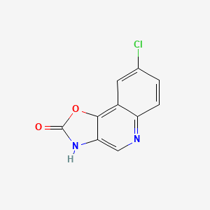 molecular formula C10H5ClN2O2 B14609476 8-Chloro[1,3]oxazolo[4,5-c]quinolin-2(3H)-one CAS No. 59851-75-1