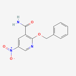 molecular formula C13H11N3O4 B14609480 2-(Benzyloxy)-5-nitropyridine-3-carboxamide CAS No. 60524-19-8