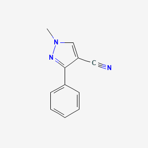 molecular formula C11H9N3 B1460949 1-methyl-3-phenyl-1H-pyrazole-4-carbonitrile CAS No. 1176499-88-9