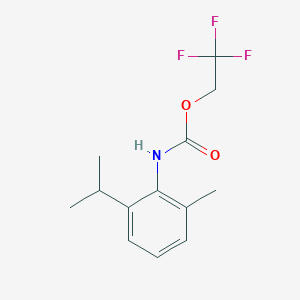 molecular formula C13H16F3NO2 B1460950 2,2,2-Trifluoroethyl 2-isopropyl-6-methylphenylcarbamate CAS No. 1087798-22-8