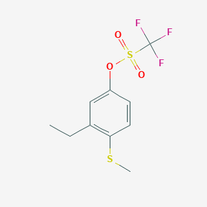 molecular formula C10H11F3O3S2 B14609518 3-Ethyl-4-(methylsulfanyl)phenyl trifluoromethanesulfonate CAS No. 57728-85-5