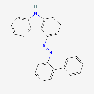 molecular formula C24H17N3 B14609525 4-[(E)-([1,1'-Biphenyl]-2-yl)diazenyl]-9H-carbazole CAS No. 60595-23-5