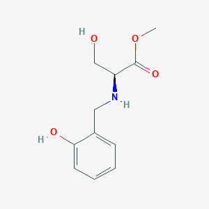 molecular formula C11H15NO4 B1460953 (S)-Methyl 3-hydroxy-2-((2-hydroxybenzyl)amino)propanoate CAS No. 1176623-78-1