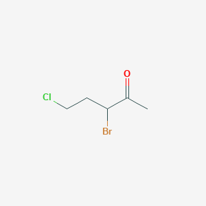 molecular formula C5H8BrClO B14609551 2-Pentanone, 3-bromo-5-chloro- CAS No. 58371-99-6