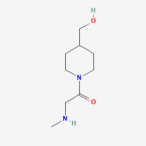 molecular formula C9H18N2O2 B1460957 1-[4-(Hydroxymethyl)piperidin-1-yl]-2-(methylamino)ethan-1-one CAS No. 1094234-14-6
