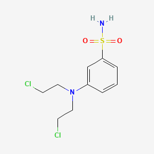 molecular formula C10H14Cl2N2O2S B14609586 Benzenesulfonamide, m-(bis(2-chloroethyl)amino)- CAS No. 58278-30-1