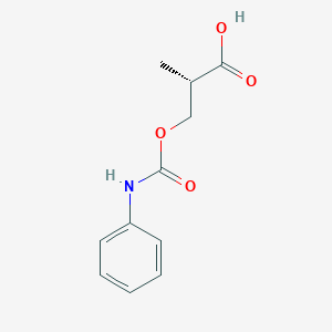 molecular formula C11H13NO4 B14609588 (2S)-2-Methyl-3-[(phenylcarbamoyl)oxy]propanoic acid CAS No. 59965-08-1