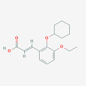 molecular formula C17H22O4 B1460959 3-[2-(Cyclohexyloxy)-3-ethoxyphenyl]prop-2-enoic acid CAS No. 1094761-92-8