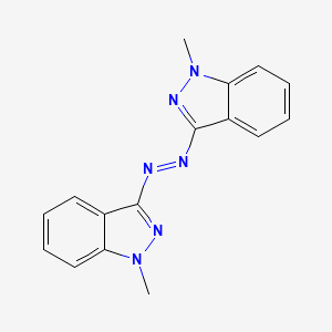 molecular formula C16H14N6 B14609602 1H-Indazole, 3,3'-azobis[1-methyl- CAS No. 60301-25-9