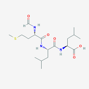 molecular formula C18H33N3O5S B14609608 N-Formyl-L-methionyl-L-leucyl-L-leucine CAS No. 59881-00-4