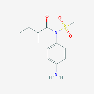 molecular formula C12H18N2O3S B14609613 N-(4-Aminophenyl)-N-(methanesulfonyl)-2-methylbutanamide CAS No. 61068-64-2