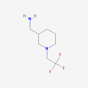 molecular formula C8H15F3N2 B1460962 [1-(2,2,2-Trifluoroethyl)piperidin-3-yl]methanamine CAS No. 1019382-28-5