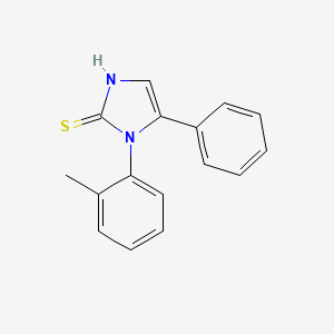 molecular formula C16H14N2S B1460963 1-(2-メチルフェニル)-5-フェニル-1,3-ジヒドロ-2H-イミダゾール-2-チオン CAS No. 1097084-65-5