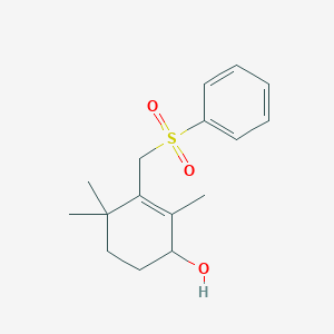 3-[(Benzenesulfonyl)methyl]-2,4,4-trimethylcyclohex-2-en-1-ol