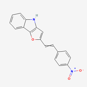 molecular formula C18H12N2O3 B14609665 2-[2-(4-Nitrophenyl)ethenyl]-4H-furo[3,2-B]indole CAS No. 61082-88-0