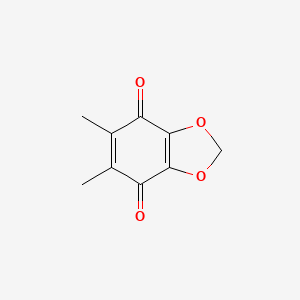 molecular formula C9H8O4 B14609688 5,6-Dimethyl-2H-1,3-benzodioxole-4,7-dione CAS No. 58698-90-1