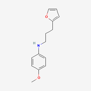 molecular formula C14H17NO2 B14609693 N-[3-(Furan-2-yl)propyl]-4-methoxyaniline CAS No. 57696-77-2