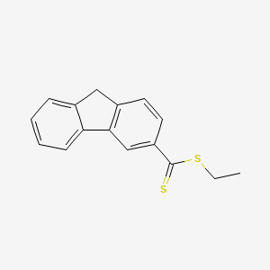 molecular formula C16H14S2 B14609713 Ethyl 9H-fluorene-3-carbodithioate CAS No. 60599-16-8