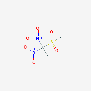 molecular formula C3H6N2O6S B14609719 1-(Methanesulfonyl)-1,1-dinitroethane CAS No. 58300-63-3