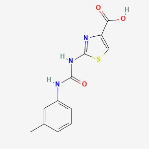 molecular formula C12H11N3O3S B1460972 2-({[(3-Methylphenyl)amino]carbonyl}amino)-1,3-thiazole-4-carboxylic acid CAS No. 1105194-03-3