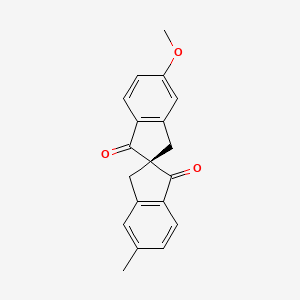 molecular formula C19H16O3 B14609727 (2R)-5-Methoxy-5'-methyl-2,2'-spirobi[indene]-1,1'(3H,3'H)-dione CAS No. 61099-03-4