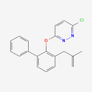 molecular formula C20H17ClN2O B14609735 3-Chloro-6-{[3-(2-methylprop-2-en-1-yl)[1,1'-biphenyl]-2-yl]oxy}pyridazine CAS No. 61075-16-9