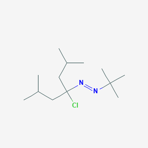 molecular formula C13H27ClN2 B14609752 (E)-1-tert-Butyl-2-(4-chloro-2,6-dimethylheptan-4-yl)diazene CAS No. 57908-75-5