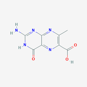 molecular formula C8H7N5O3 B14609774 2-Amino-7-methyl-4-oxo-1,4-dihydropteridine-6-carboxylic acid CAS No. 59743-02-1