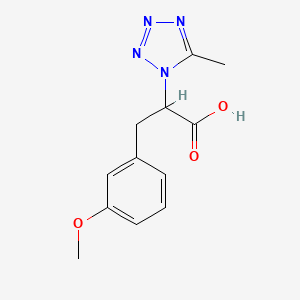 molecular formula C12H14N4O3 B1460982 3-(3-甲氧基苯基)-2-(5-甲基-1H-1,2,3,4-四唑-1-基)丙酸 CAS No. 1118787-15-7