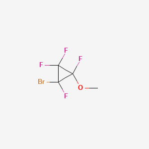 molecular formula C4H3BrF4O B14609824 1-Bromo-1,2,2,3-tetrafluoro-3-methoxycyclopropane CAS No. 57429-63-7