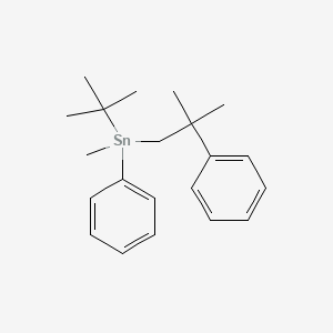 molecular formula C21H30Sn B14609833 tert-Butyl(methyl)(2-methyl-2-phenylpropyl)(phenyl)stannane CAS No. 58218-32-9