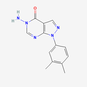 molecular formula C13H13N5O B1460985 5-氨基-1-(3,4-二甲苯基)-1,5-二氢-4H-吡唑并[3,4-d]嘧啶-4-酮 CAS No. 1105189-56-7