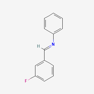 molecular formula C13H10FN B14609860 (E)-1-(3-Fluorophenyl)-N-phenylmethanimine CAS No. 58606-65-8