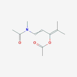 molecular formula C11H17NO3 B14609871 1-[Acetyl(methyl)amino]-4-methylpenta-1,3-dien-3-yl acetate CAS No. 61071-45-2