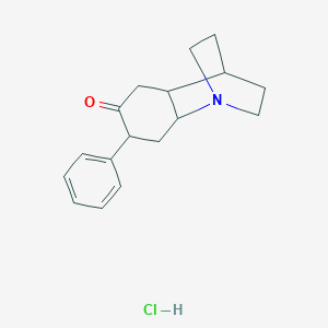 molecular formula C17H22ClNO B14609884 4-Phenyl-1-azatricyclo[6.2.2.02,7]dodecan-5-one;hydrochloride CAS No. 60375-44-2