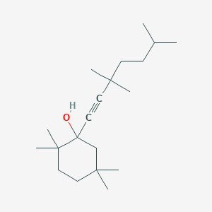 2,2,5,5-Tetramethyl-1-(3,3,6-trimethylhept-1-yn-1-yl)cyclohexan-1-ol