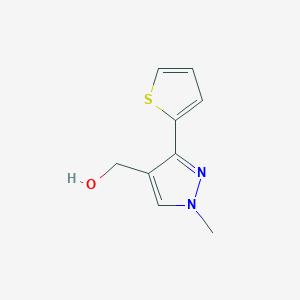 molecular formula C9H10N2OS B1460990 (1-methyl-3-(thiophen-2-yl)-1H-pyrazol-4-yl)methanol CAS No. 1175691-48-1