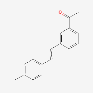 molecular formula C17H16O B14609901 1-{3-[2-(4-Methylphenyl)ethenyl]phenyl}ethan-1-one CAS No. 59089-14-4