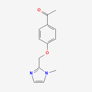 molecular formula C13H14N2O2 B1460993 1-{4-[(1-methyl-1H-imidazol-2-yl)methoxy]phenyl}ethan-1-one CAS No. 1094382-05-4