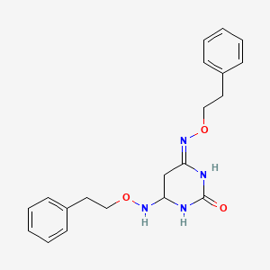 (6Z)-4-(2-phenylethoxyamino)-6-(2-phenylethoxyimino)-1,3-diazinan-2-one