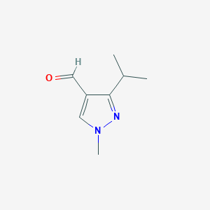 molecular formula C8H12N2O B1460994 1-methyl-3-(propan-2-yl)-1H-pyrazole-4-carbaldehyde CAS No. 1152502-99-2