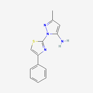 3-methyl-1-(4-phenyl-1,3-thiazol-2-yl)-1H-pyrazol-5-amine