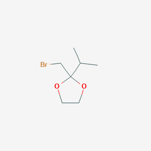 molecular formula C7H13BrO2 B14609960 2-(Bromomethyl)-2-(propan-2-yl)-1,3-dioxolane CAS No. 59258-77-4