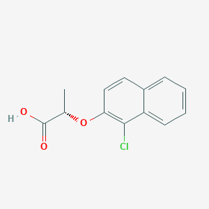 molecular formula C13H11ClO3 B14609979 (2S)-2-[(1-Chloronaphthalen-2-yl)oxy]propanoic acid CAS No. 60210-89-1