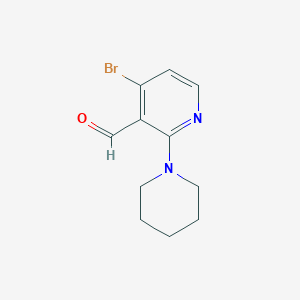 molecular formula C11H13BrN2O B1461001 4-Bromo-2-(piperidin-1-yl)pyridine-3-carbaldehyde CAS No. 1092352-43-6