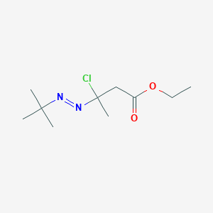 molecular formula C10H19ClN2O2 B14610039 Ethyl 3-[(E)-tert-butyldiazenyl]-3-chlorobutanoate CAS No. 58496-96-1