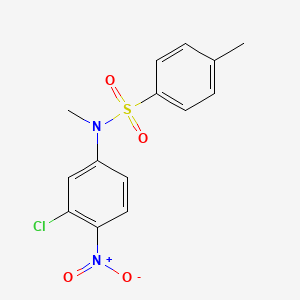 molecular formula C14H13ClN2O4S B14610040 N-(3-Chloro-4-nitrophenyl)-N,4-dimethylbenzene-1-sulfonamide CAS No. 60498-64-8