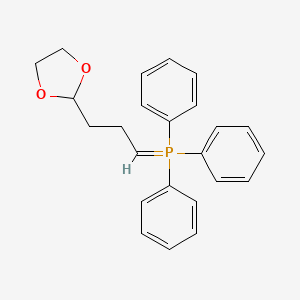 molecular formula C24H25O2P B14610047 [3-(1,3-Dioxolan-2-yl)propylidene](triphenyl)-lambda~5~-phosphane CAS No. 59677-11-1