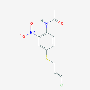 molecular formula C11H11ClN2O3S B14610070 N-{4-[(3-Chloroprop-2-en-1-yl)sulfanyl]-2-nitrophenyl}acetamide CAS No. 58841-08-0